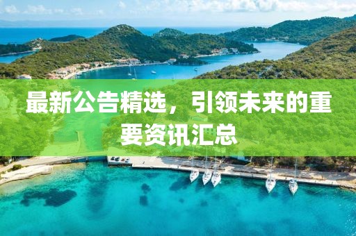 最新公告精选，引领未来的重要资讯汇总