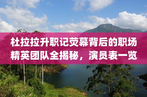 杜拉拉升职记荧幕背后的职场精英团队全揭秘，演员表一览