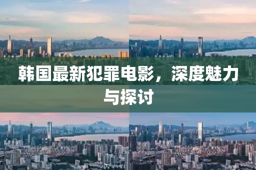 韩国最新犯罪电影，深度魅力与探讨