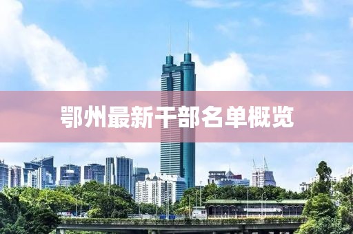 鄂州最新干部名单概览