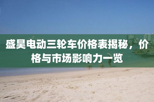 盛昊电动三轮车价格表揭秘，价格与市场影响力一览