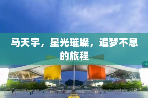 马天宇，星光璀璨，追梦不息的旅程