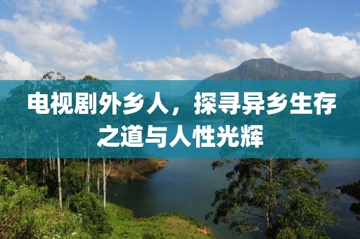 电视剧外乡人，探寻异乡生存之道与人性光辉