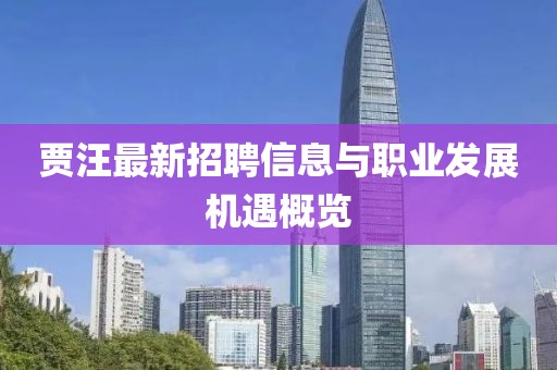 贾汪最新招聘信息与职业发展机遇概览