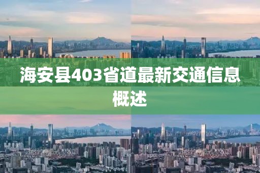 海安县403省道最新交通信息概述