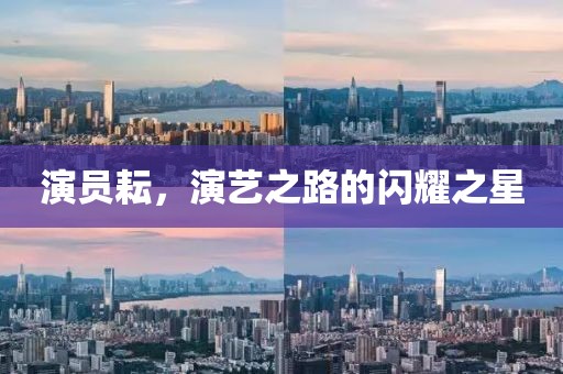 演员耘，演艺之路的闪耀之星