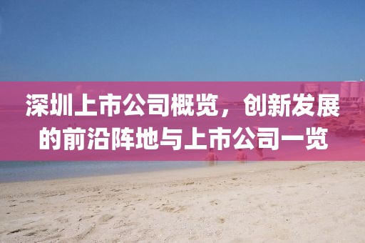 深圳上市公司概览，创新发展的前沿阵地与上市公司一览