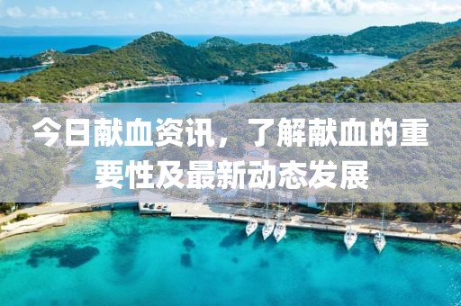 今日献血资讯，了解献血的重要性及最新动态发展