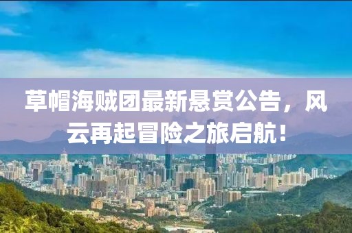 草帽海贼团最新悬赏公告，风云再起冒险之旅启航！