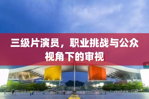 三级片演员，职业挑战与公众视角下的审视