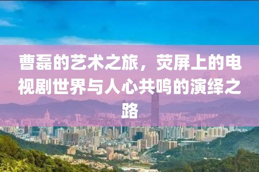 曹磊的艺术之旅，荧屏上的电视剧世界与人心共鸣的演绎之路