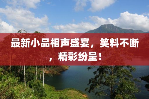 最新小品相声盛宴，笑料不断，精彩纷呈！