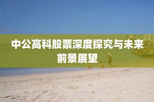 中公高科股票深度探究与未来前景展望