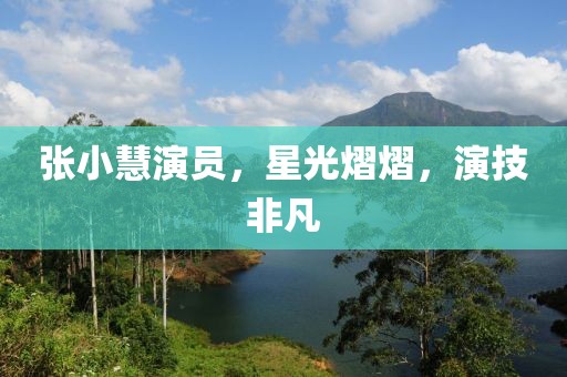 张小慧演员，星光熠熠，演技非凡