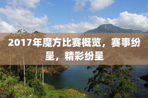 2017年魔方比赛概览，赛事纷呈，精彩纷呈