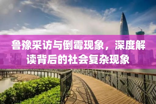 鲁豫采访与倒霉现象，深度解读背后的社会复杂现象