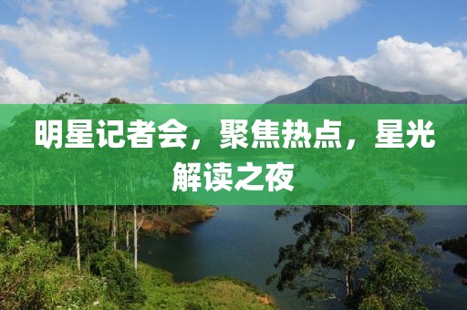 明星记者会，聚焦热点，星光解读之夜
