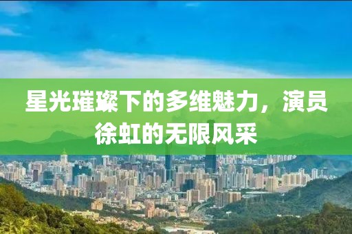 星光璀璨下的多维魅力，演员徐虹的无限风采