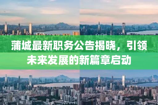 蒲城最新职务公告揭晓，引领未来发展的新篇章启动