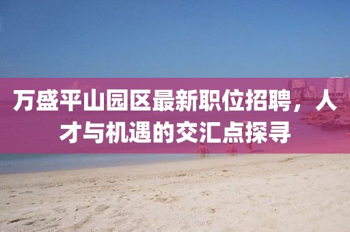 万盛平山园区最新职位招聘，人才与机遇的交汇点探寻