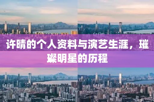 许晴的个人资料与演艺生涯，璀璨明星的历程