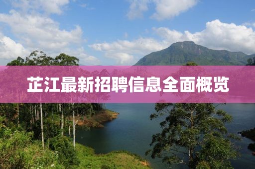 芷江最新招聘信息全面概览