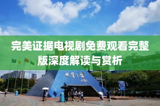 完美证据电视剧免费观看完整版深度解读与赏析