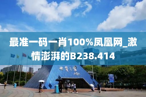 最准一码一肖100%凤凰网_激情澎湃的B238.414