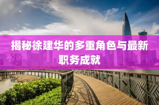揭秘徐建华的多重角色与最新职务成就