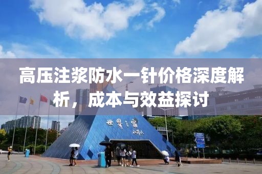 高压注浆防水一针价格深度解析，成本与效益探讨