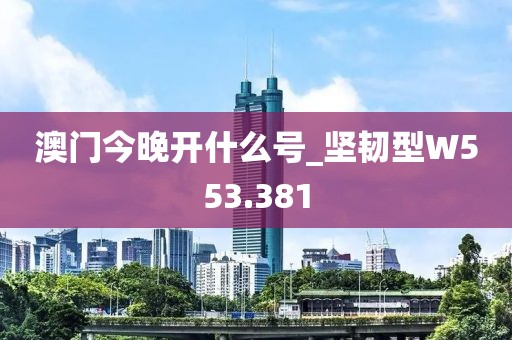 澳门今晚开什么号_坚韧型W553.381