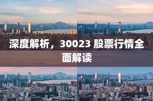 深度解析，30023 股票行情全面解读