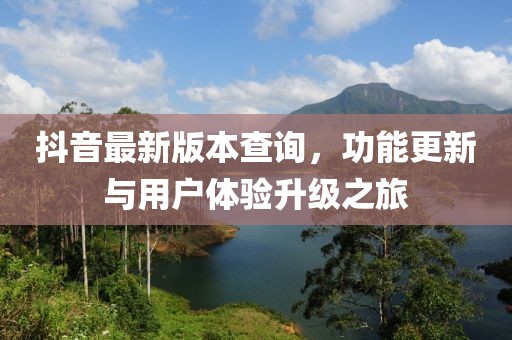 抖音最新版本查询，功能更新与用户体验升级之旅
