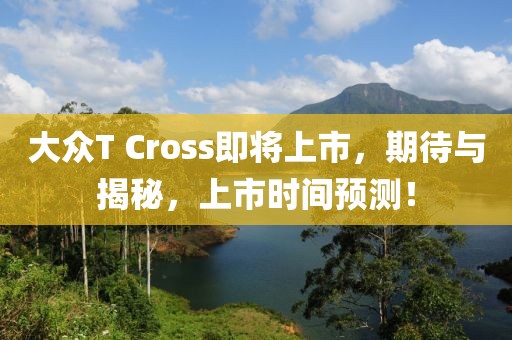 大众T Cross即将上市，期待与揭秘，上市时间预测！