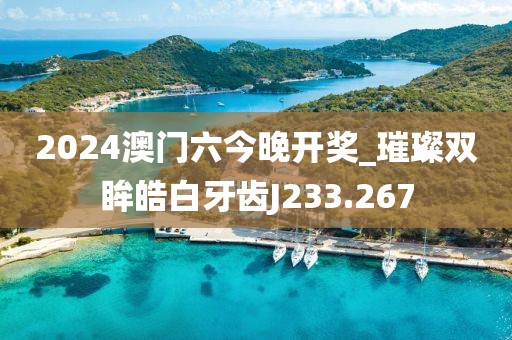 2024澳门六今晚开奖_璀璨双眸皓白牙齿J233.267