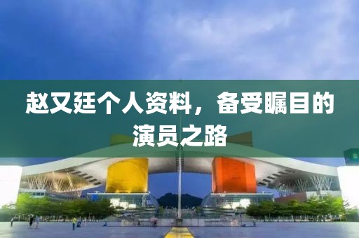 赵又廷个人资料，备受瞩目的演员之路