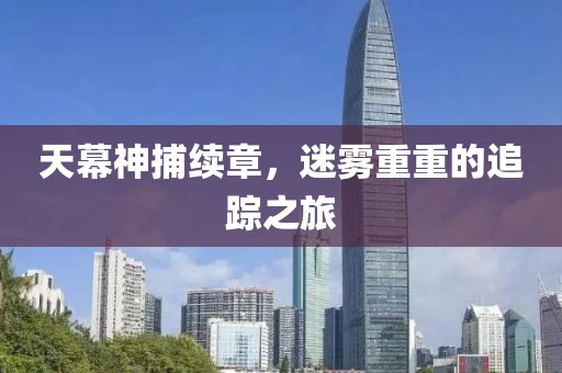 天幕神捕续章，迷雾重重的追踪之旅
