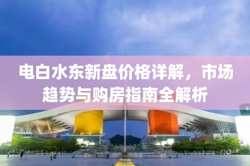 电白水东新盘价格详解，市场趋势与购房指南全解析