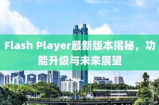 Flash Player最新版本揭秘，功能升级与未来展望