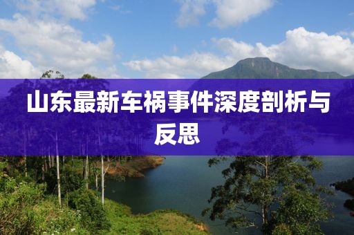 山东最新车祸事件深度剖析与反思