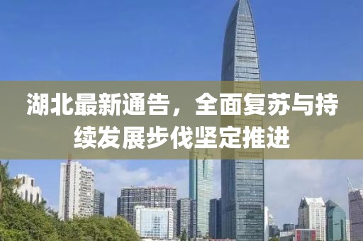湖北最新通告，全面复苏与持续发展步伐坚定推进