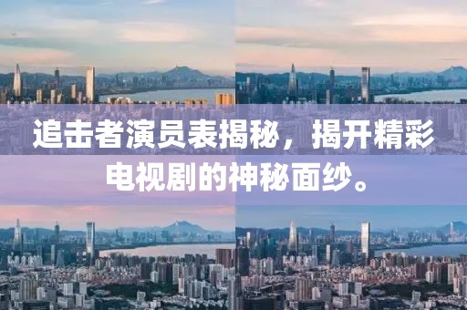 追击者演员表揭秘，揭开精彩电视剧的神秘面纱。