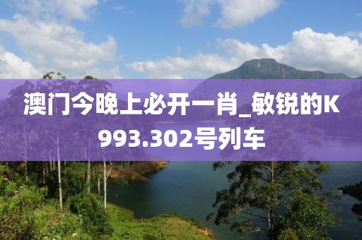 澳门今晚上必开一肖_敏锐的K993.302号列车