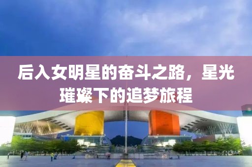 后入女明星的奋斗之路，星光璀璨下的追梦旅程