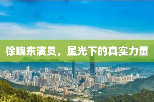 徐晓东演员，星光下的真实力量