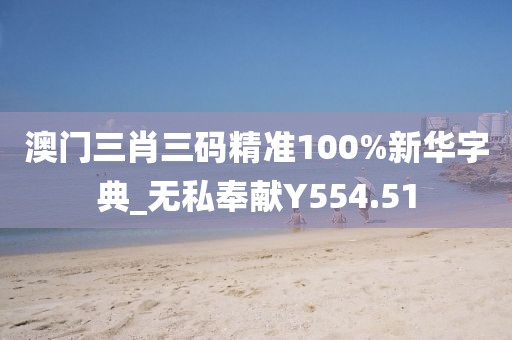澳门三肖三码精准100%新华字典_无私奉献Y554.51