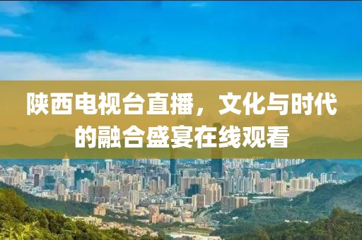 陕西电视台直播，文化与时代的融合盛宴在线观看