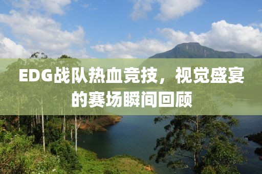 EDG战队热血竞技，视觉盛宴的赛场瞬间回顾