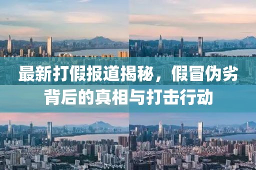 最新打假报道揭秘，假冒伪劣背后的真相与打击行动
