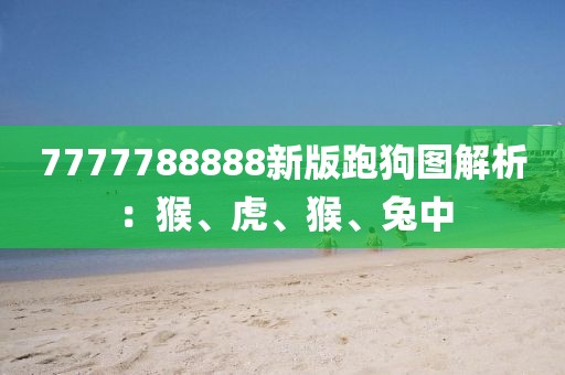 7777788888新版跑狗图解析：猴、虎、猴、兔中